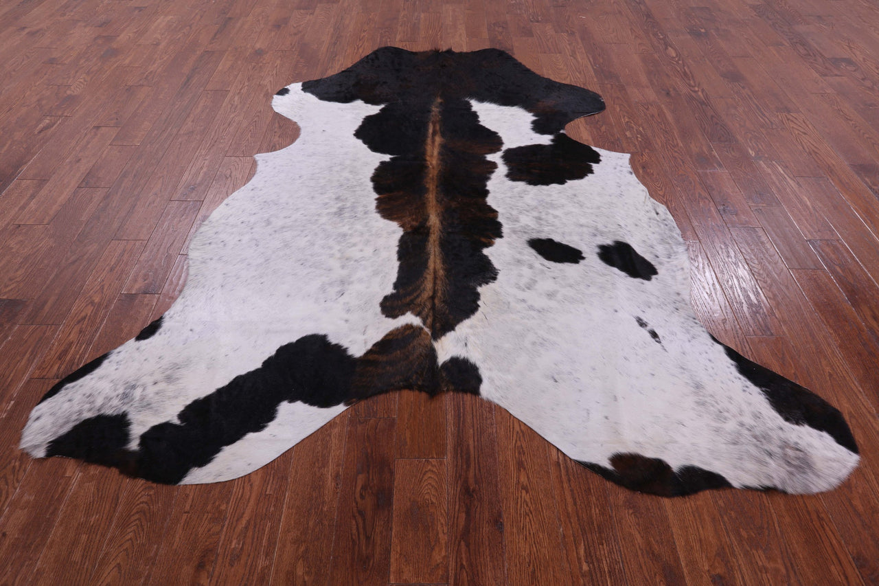 Black & White Natural Cowhide Rug - Large 7'10"H x 7'2"W