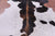 Black & White Natural Cowhide Rug - X-Large 7'10"H x 7'2"W