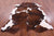 Brindle Brown & White Natural Cowhide Rug - Large 7'7"H x 6'4"W