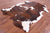 Brindle Brown & White Natural Cowhide Rug - Large 7'7"H x 6'4"W