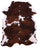 Brindle Brown & White Natural Cowhide Rug - Large 7'7"H x 6'4"W