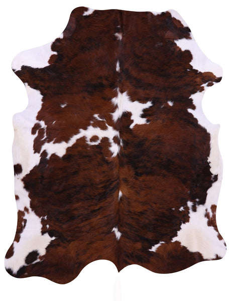 Brindle Brown & White Natural Cowhide Rug - Large 7'7"H x 6'4"W