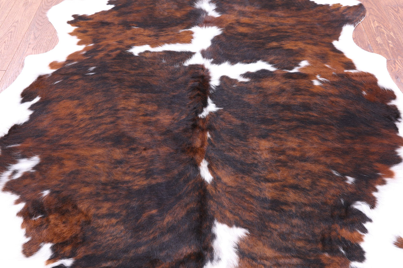 Tricolor Natural Cowhide Rug - Large 6'9"H x 6'3"W