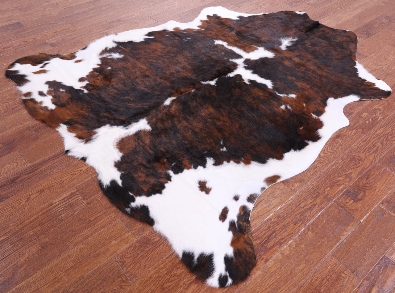 Tricolor Natural Cowhide Rug - Large 6'9"H x 6'3"W