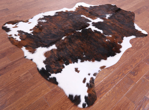 Tricolor Natural Cowhide Rug - Large 6'9