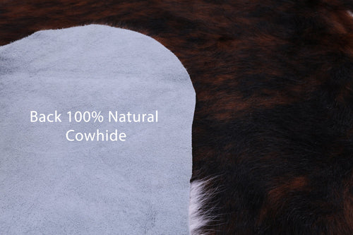 Tricolor Natural Cowhide Rug - Large 6'9
