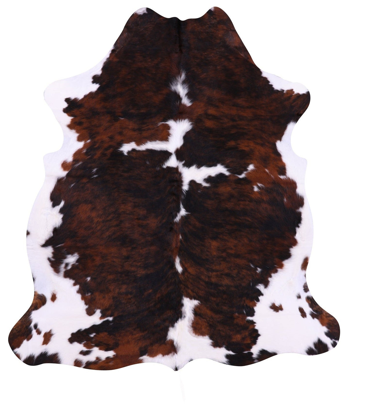 Tricolor Natural Cowhide Rug - Large 6'9"H x 6'3"W