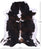 Black & White Natural Cowhide Rug - Large 7'3"H x 5'7"W
