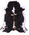 Black & White Natural Cowhide Rug - Large 7'3"H x 5'7"W