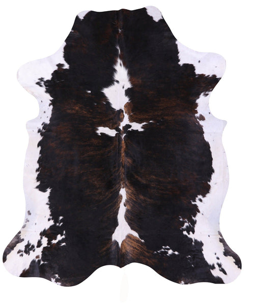 Black & White Natural Cowhide Rug - Large 7'3"H x 5'7"W