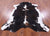 Black & White Natural Cowhide Rug - Large 7'3"H x 5'7"W