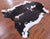 Black & White Natural Cowhide Rug - Large 7'3"H x 5'7"W