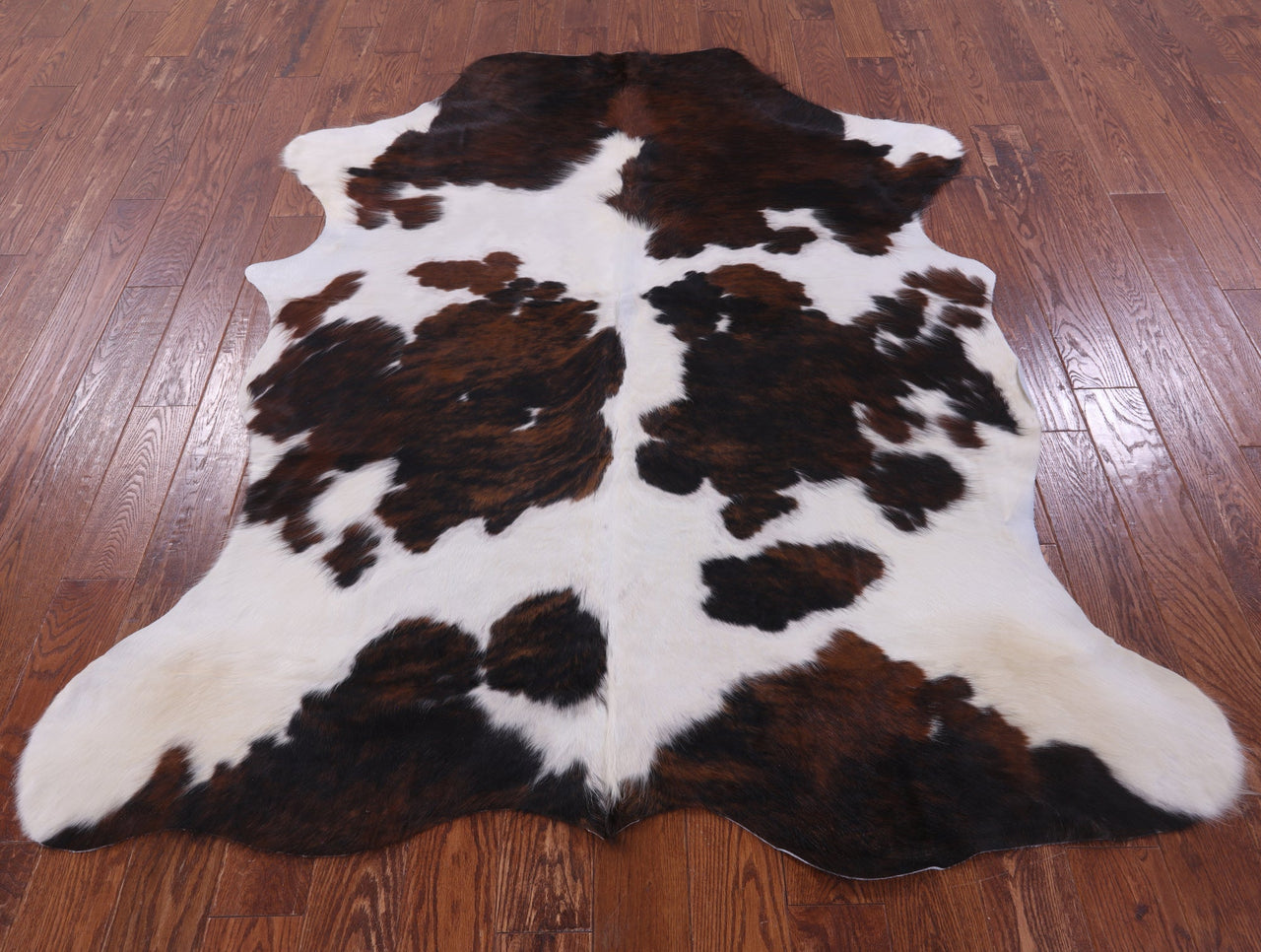 Tricolor Natural Cowhide Rug - Large 7'1"H x 5'9"W