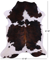 Thumbnail for Tricolor Natural Cowhide Rug - Large 6'10