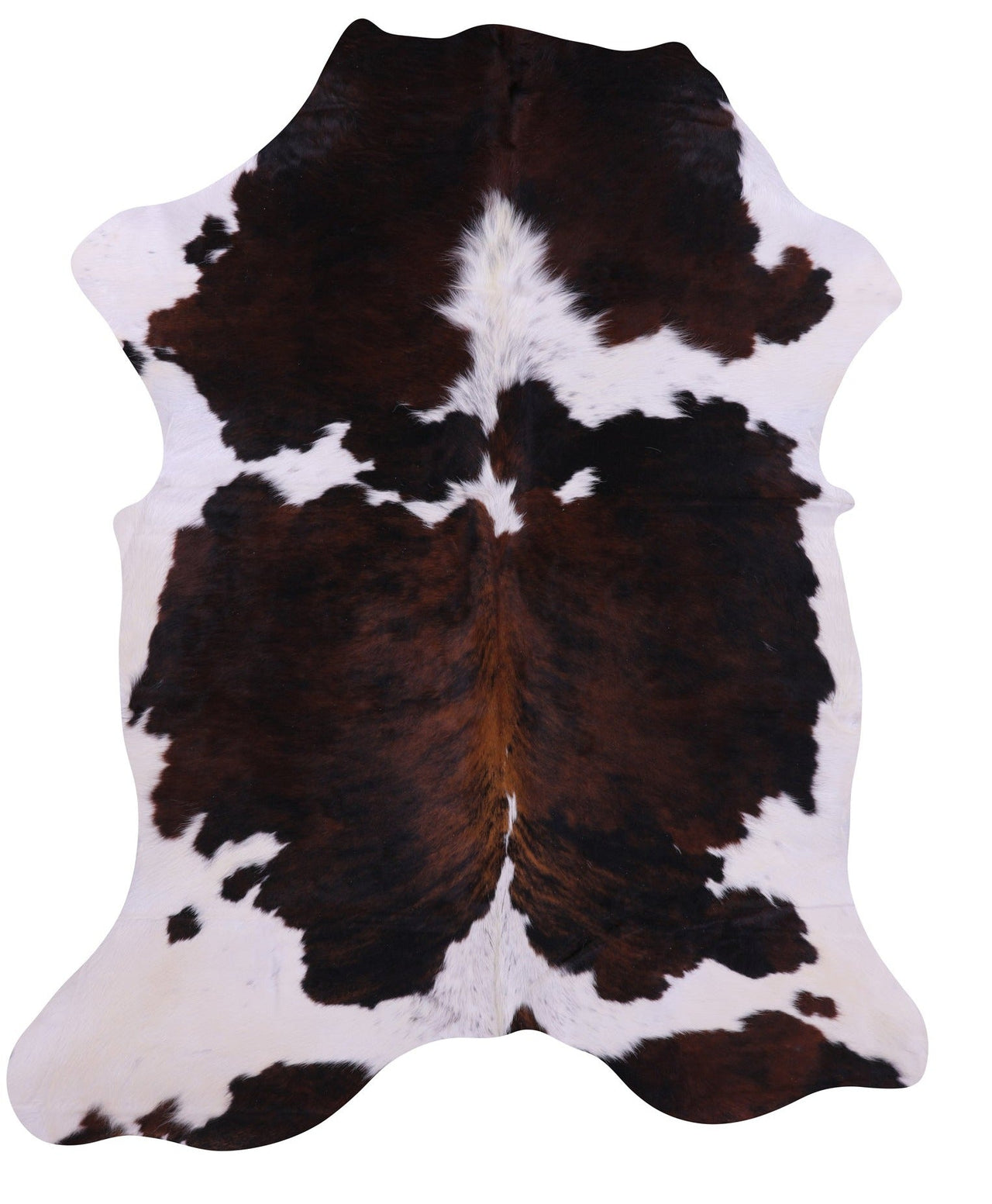 Tricolor Natural Cowhide Rug - Large 6'10"H x 5'10"W