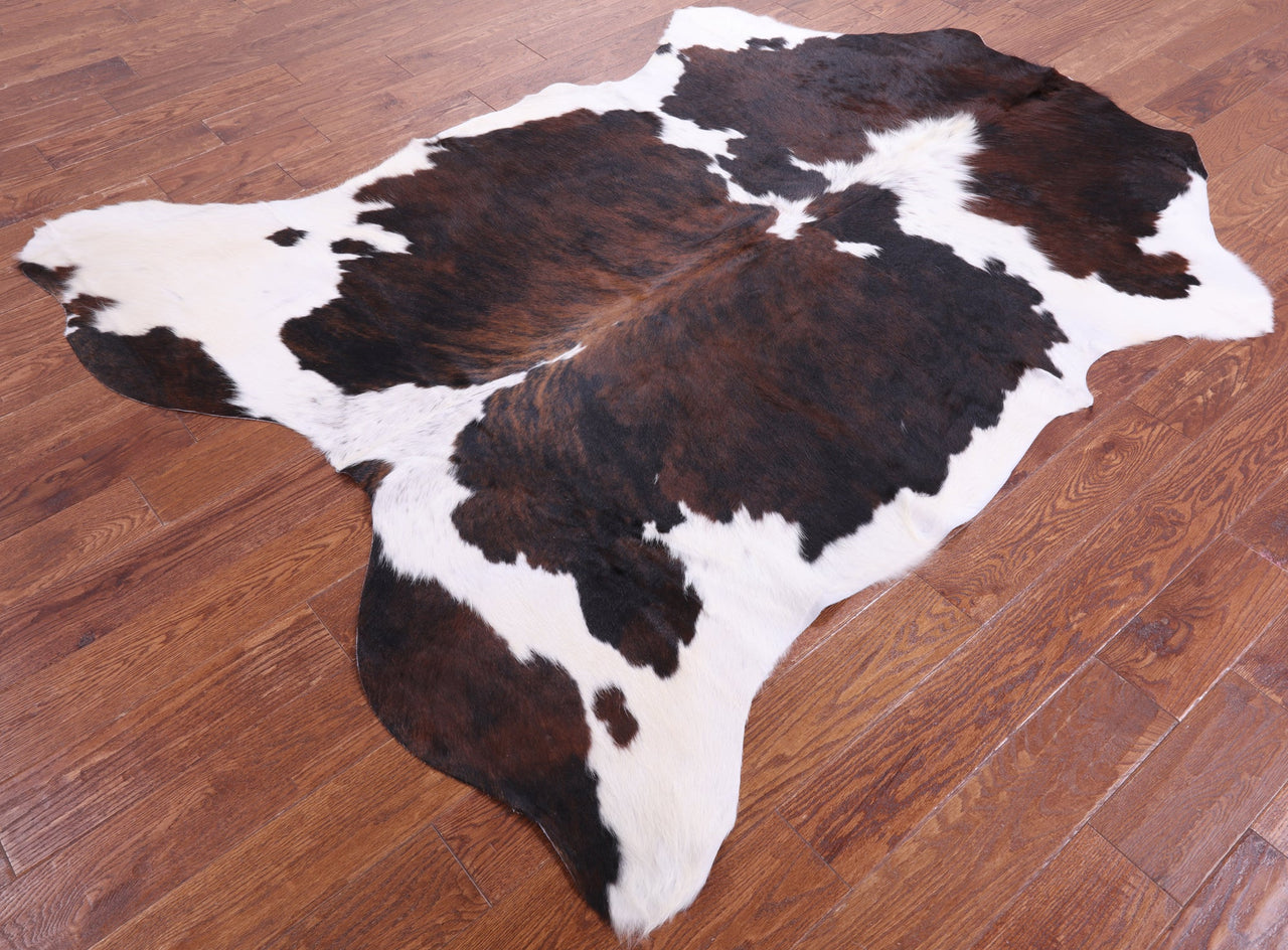 Tricolor Natural Cowhide Rug - Large 6'10"H x 5'10"W