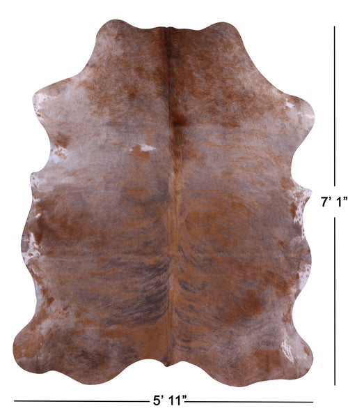 Light Brindle Natural Cowhide Rug - X-Large 7'1