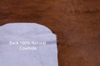 Thumbnail for Brindle Brown & White Natural Cowhide Rug - Large 7'2