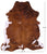 Brindle Brown & White Natural Cowhide Rug - Large 7'2"H x 6'1"W