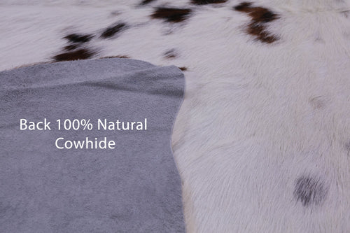 Salt & Pepper Natural Brown Cowhide Rug - X-Large 7'1