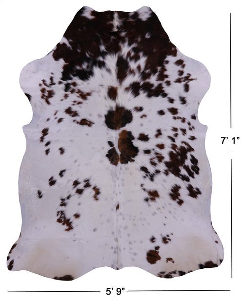 Salt & Pepper Natural Brown Cowhide Rug - X-Large 7'1