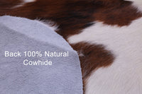 Thumbnail for Brown & White Natural Cowhide Rug - Large 6'6