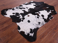 Thumbnail for Black & White Natural Cowhide Rug - Large 7'0