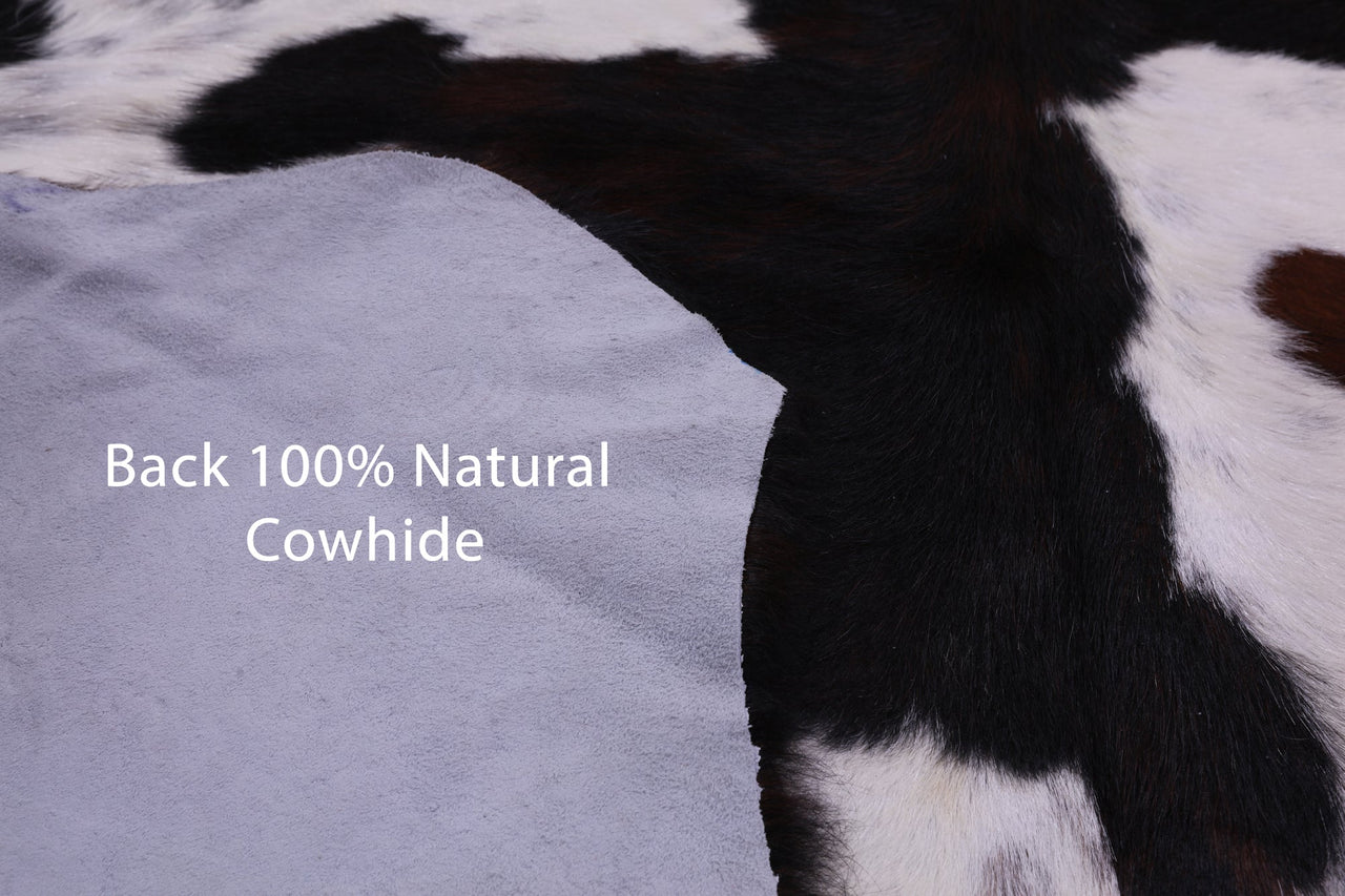 Black & White Natural Cowhide Rug - Large 7'0"H x 6'1"W