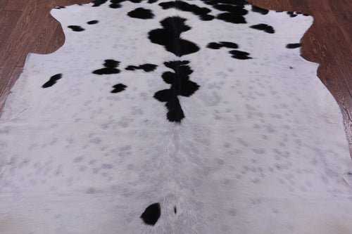 Black & White Natural Cowhide Rug - Large 7'0