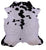 Black & White Natural Cowhide Rug - Large 7'0"H x 6'7"W