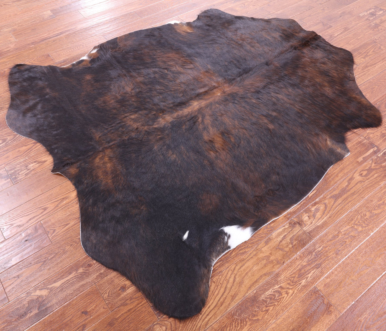 Brindle Brown Natural Cowhide Rug - Large 6'9"H x 6'0"W