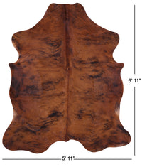 Thumbnail for Brindle Natural Cowhide Rug - Large 6'11