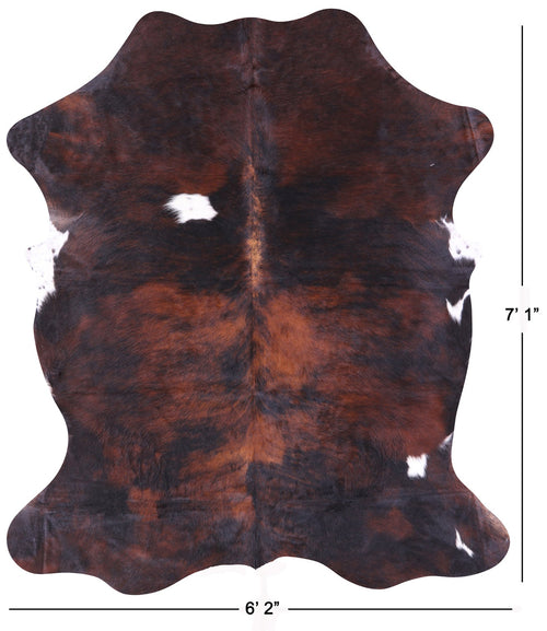 Tricolor Natural Cowhide Rug - X-Large 7'1