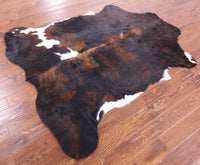 Thumbnail for Brindle Tricolor Natural Cowhide Rug - Large 6'11