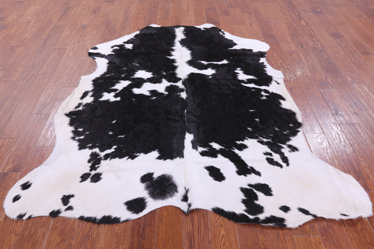 Black & White Natural Cowhide Rug - Large 6'11"H x 6'2"W