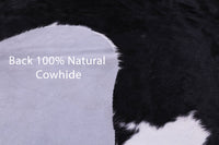 Thumbnail for Black & White Natural Cowhide Rug - Large 6'11