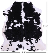 Thumbnail for Black & White Natural Cowhide Rug - Large 6'11