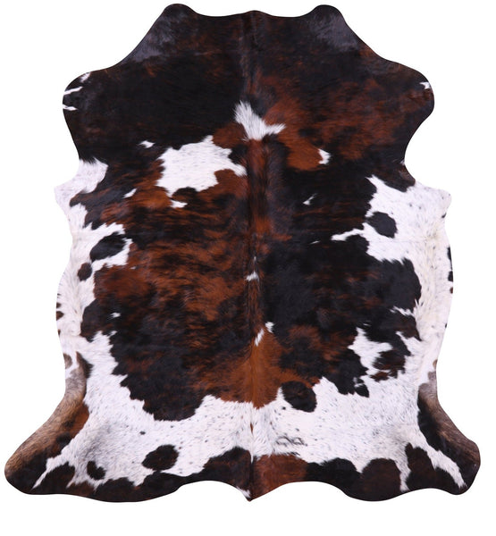 Tricolor Natural Cowhide Rug - Large 7'0"H x 6'10"W