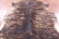 Thumbnail for Brindle Brown Natural Cowhide Rug - Large 6'9