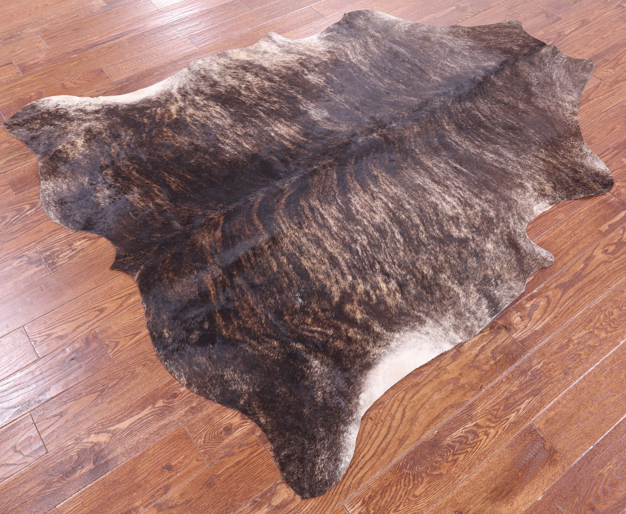 Brindle Brown Natural Cowhide Rug - Large 6'9"H x 6'0"W