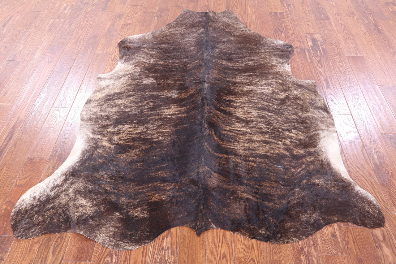 Brindle Brown Natural Cowhide Rug - Large 6'9"H x 6'0"W