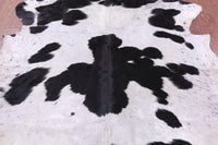 Thumbnail for Black & White Natural Cowhide Rug - Large 6'9