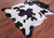 Black & White Natural Cowhide Rug - Large 6'9"H x 6'0"W