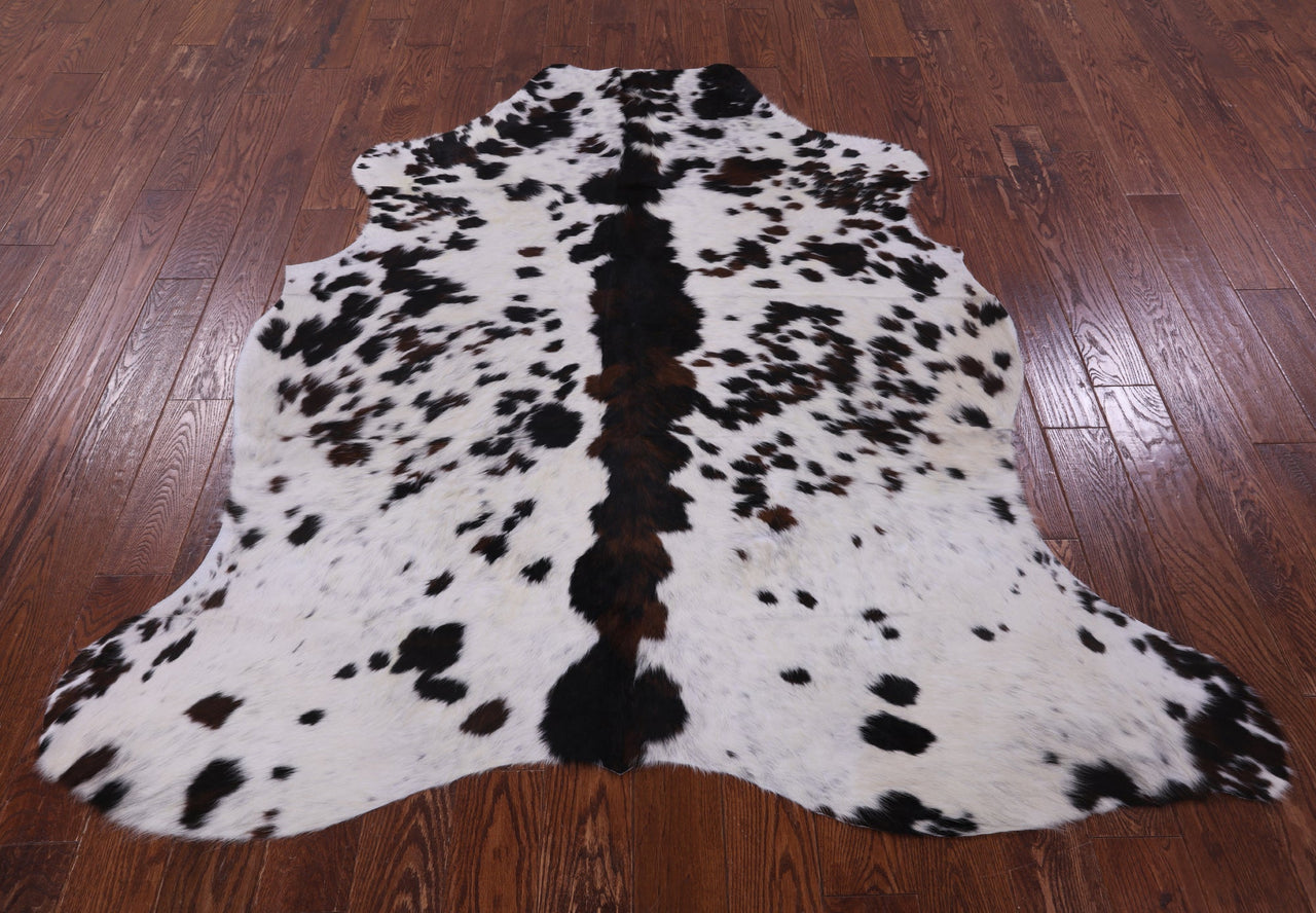 Salt & Pepper Natural Cowhide Rug - Large 6'8"H x 6'1"W