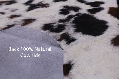 Salt & Pepper Natural Brown Cowhide Rug - Large 6'8