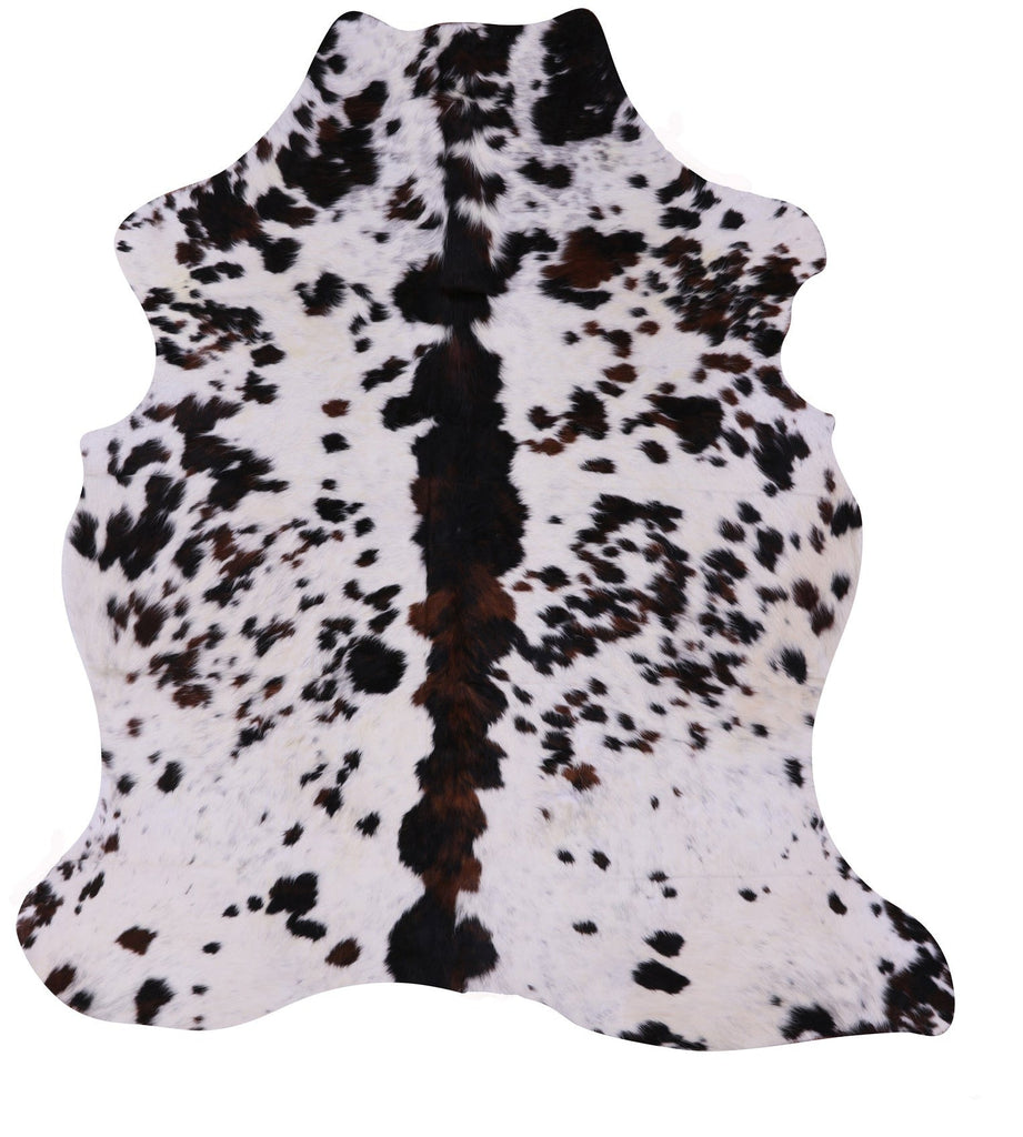 Salt & Pepper Natural Brown Cowhide Rug - Large 6'8"H x 6'1"W
