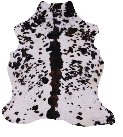 Salt & Pepper Natural Brown Cowhide Rug - Large 6'8