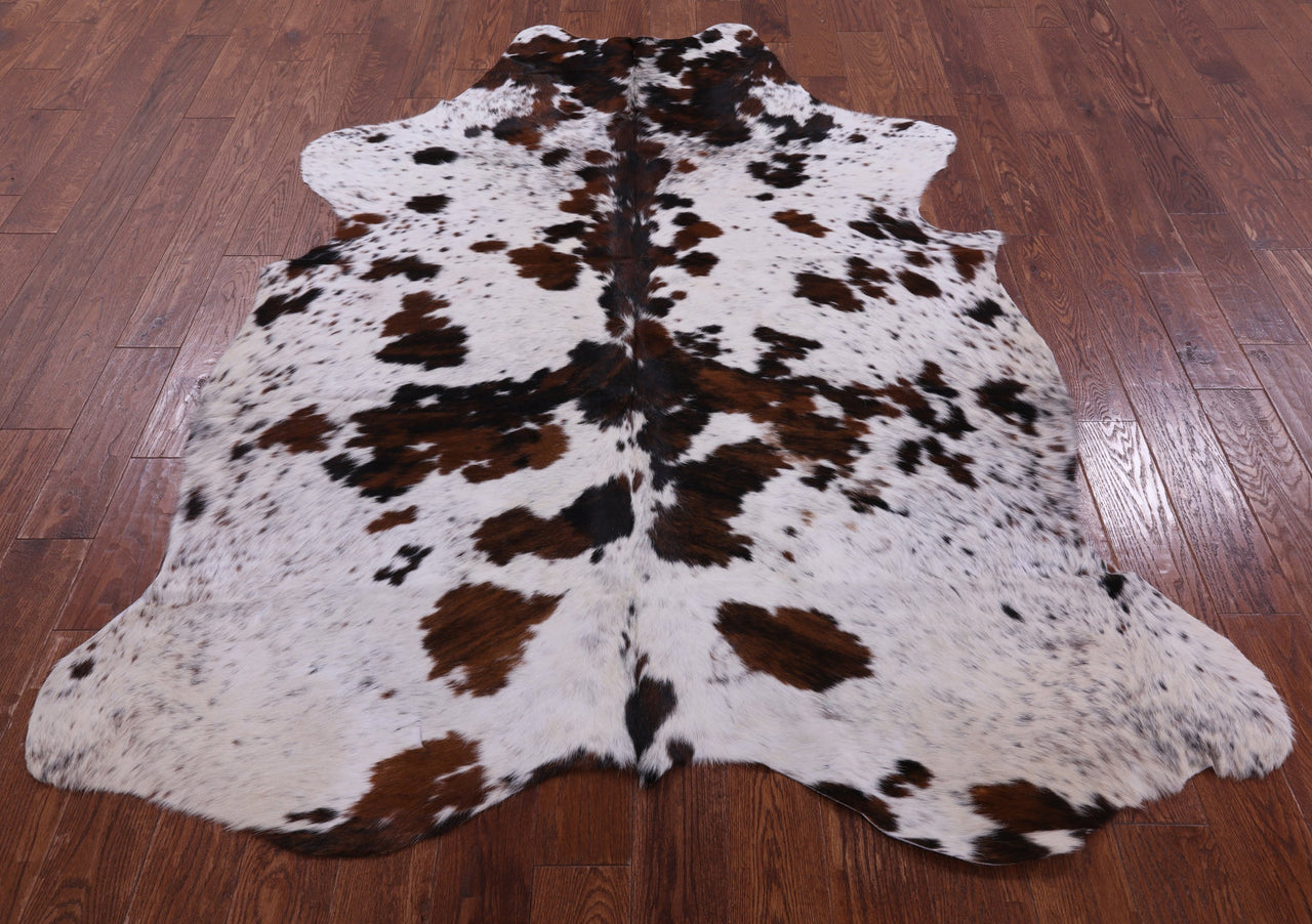 Salt & Pepper Natural Cowhide Rug - Large 7'7"H x 5'11"W