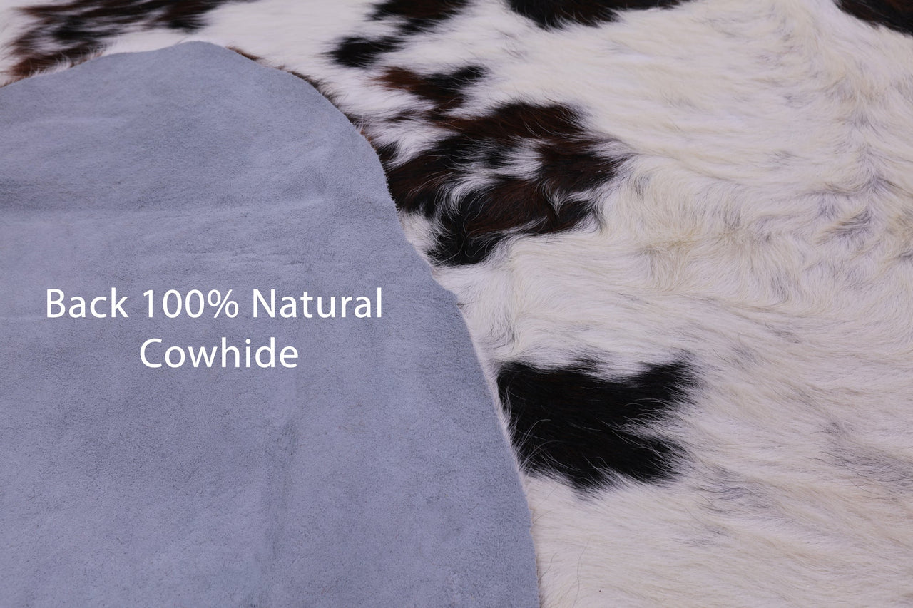 Black & White Natural Cowhide Rug - Large 7'4"H x 6'9"W