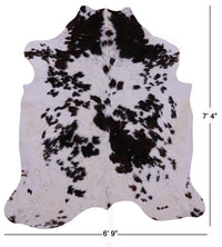 Thumbnail for Black & White Natural Cowhide Rug - XLarge 7'4